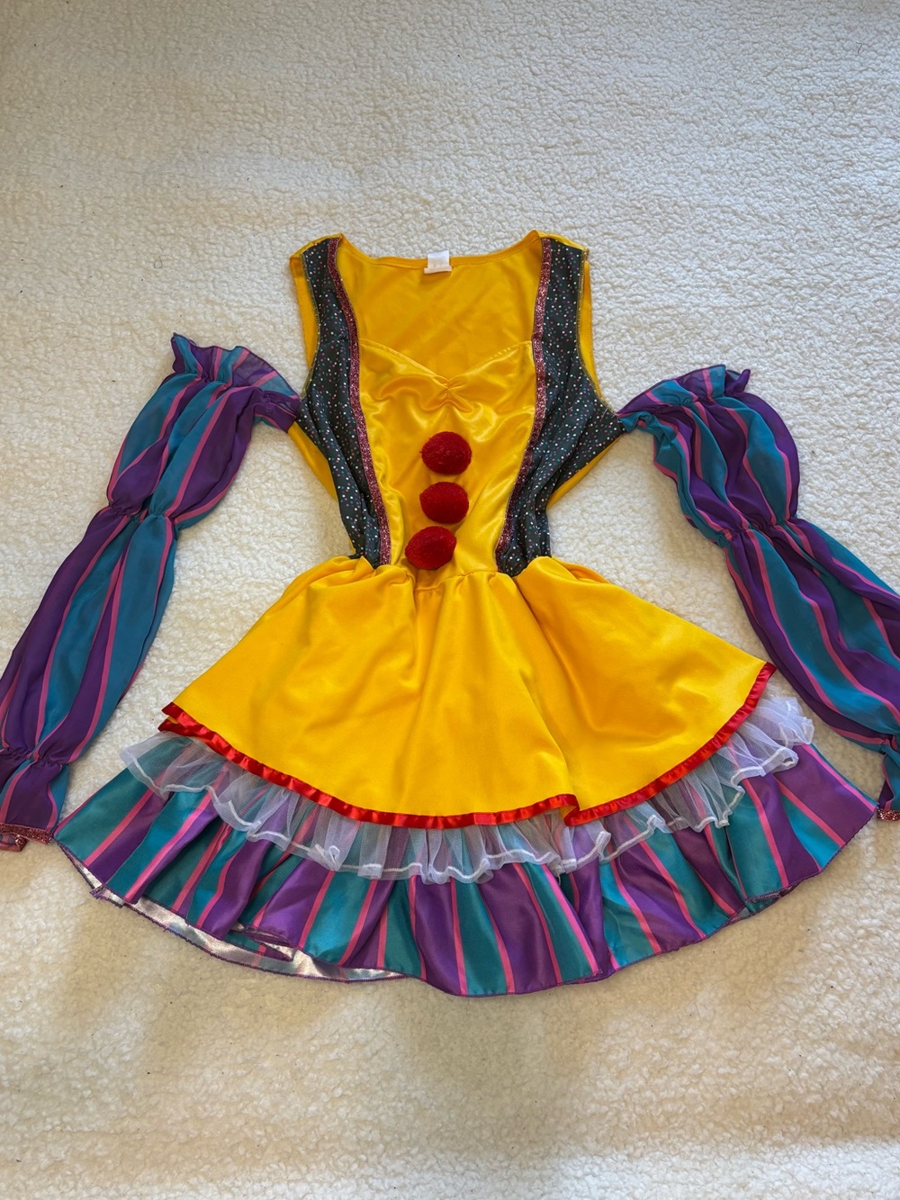 Spirit Halloween Women Classic IT Pennywise Dress Costume